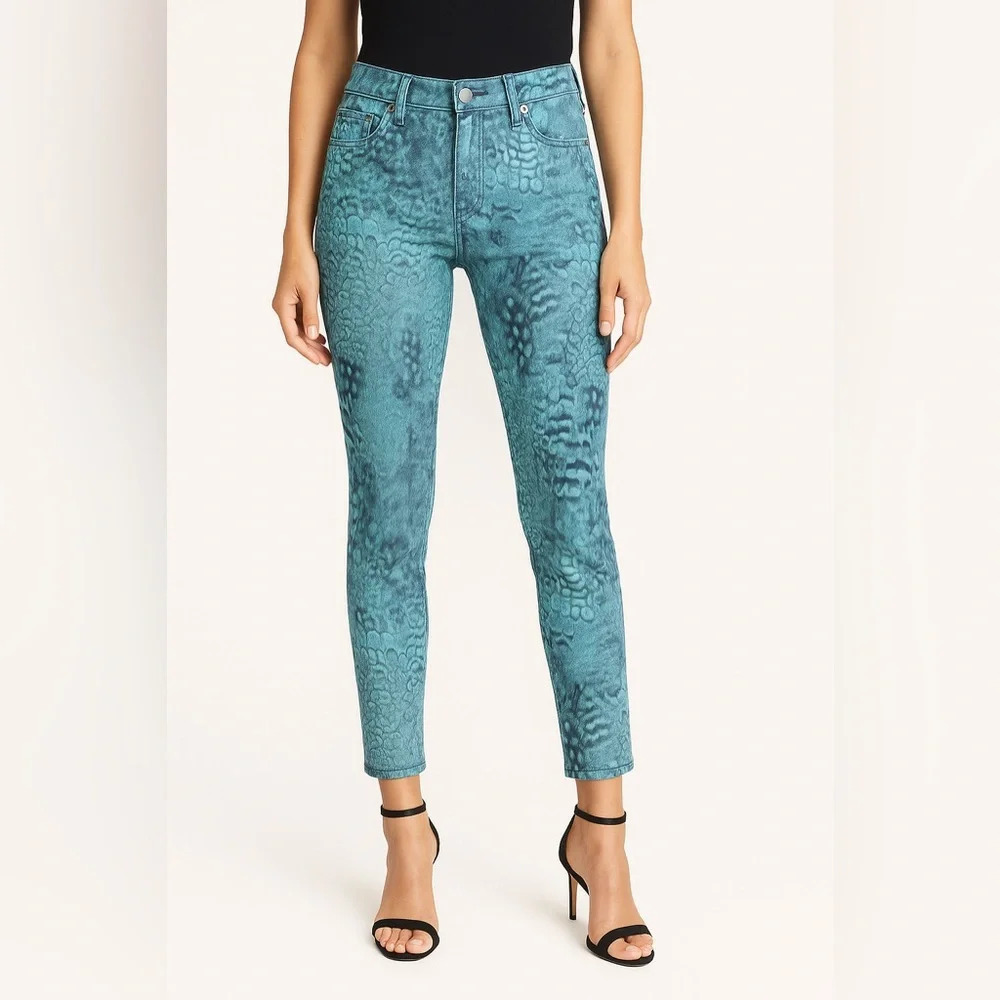 Rag and Bone Turquoise Peacock Print Leggings (984)
